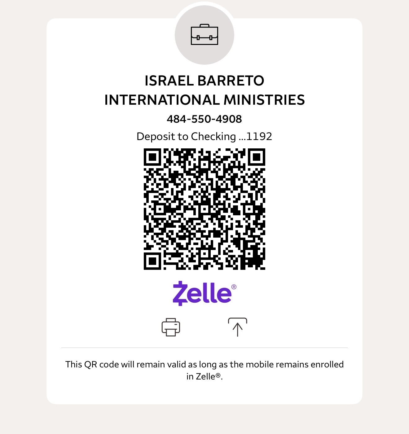 Zelle Israel Barreto International Ministries